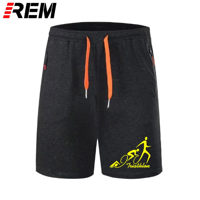 REM Короткие штаны Триатлон купальники езда на велосипеде Runnings Забавный принт для мужчин модные хлопковые Лоскутное Топ