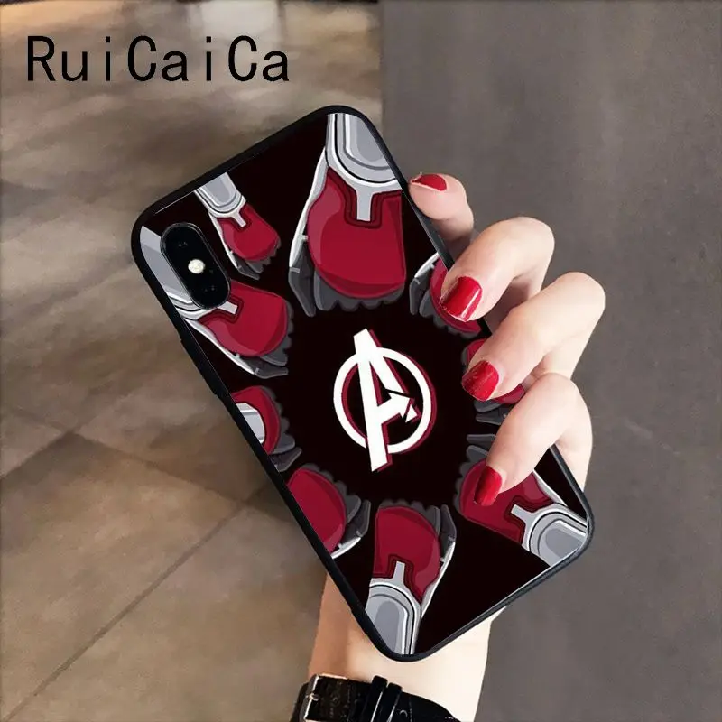 RuiCaiCa Марвел Супергерои из “Мстителей” ТПУ Мягкий силиконовый чехол для телефона чехол для iPhone 8, 7, 6, 6 S, 6 Plus, X XS Макс 5 5S SE XR 10
