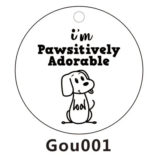 ID Tags For Dog And Cat Round Pet ID Tags Personalized solid stainless steel pets in tags Pet Name+ tel Phone+ Sex - Цвет: gou001