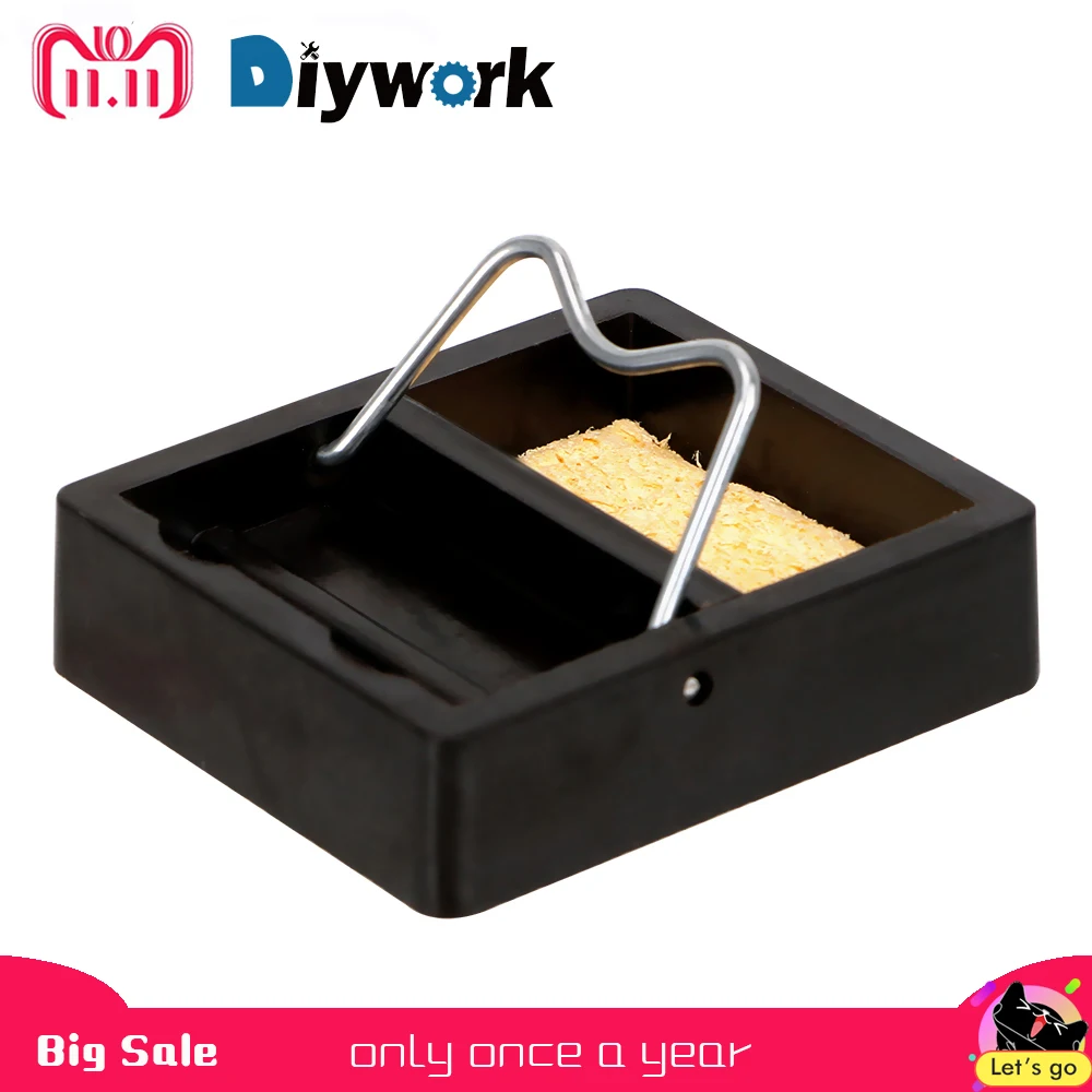 

DIYWORK Electric Soldering Iron Stand Holder Metal Support Station With Solder Sponge Soldering Iron Frame Small And Simple