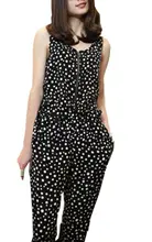 rompers womens jumpsuit elastic dot macacao feminino Summer 2016 women elegant vest jumpsuit romper sexy playsuit One piece