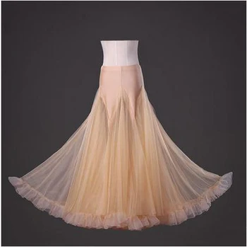 

New Ballroom dance costumes sexy senior spandex vs yarn ballroom dance skirt for women ballroom dance skirts S-XL