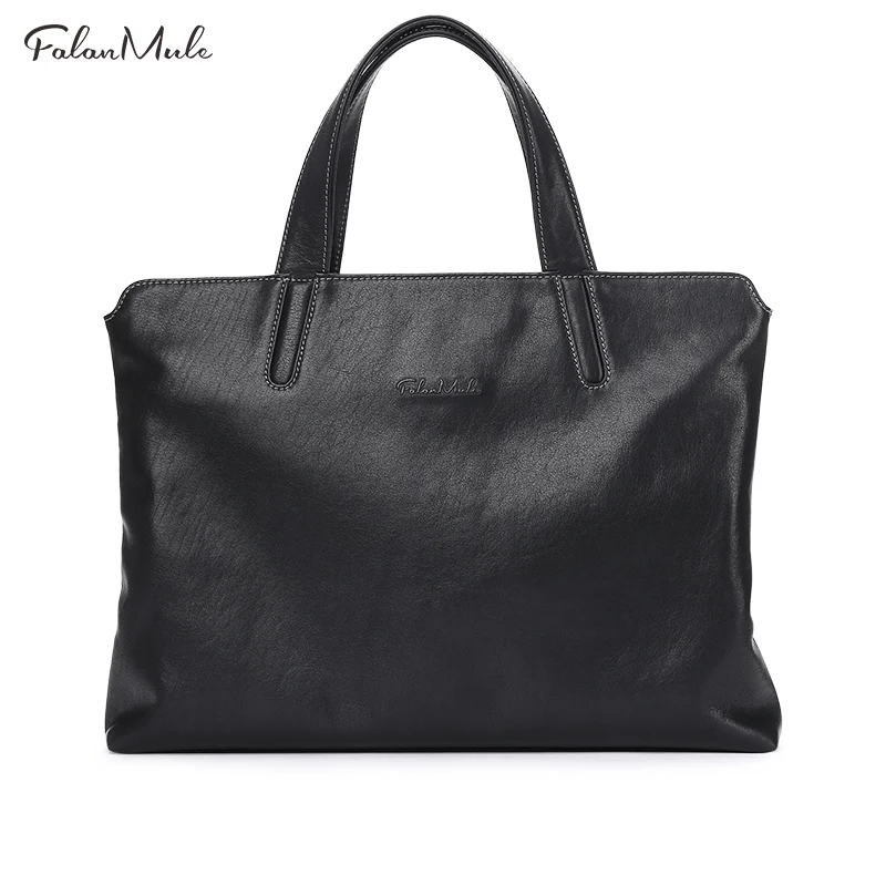 

FALAN MULE fashion luxury genuine leather bag brand handbag shoulder bags business male dress laptop