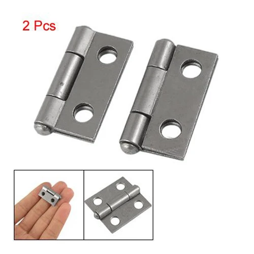 

NFLC 2 Pcs 25 x 20x 5mm/ 1" x 0.8" Gray Metal 1" Small Butt Hinge for Cabinet Drawer