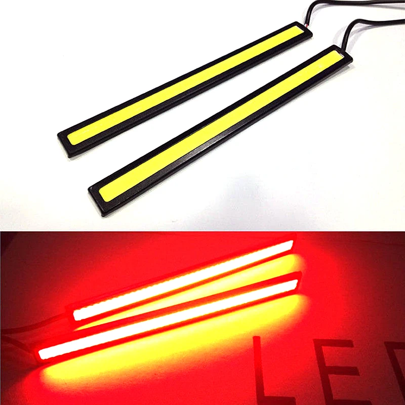 

2x 12v Led Strip Daytime Running Lights Fog Cob Car Lamp White Day Driving Fog Cob Car Lamp White Day Driving