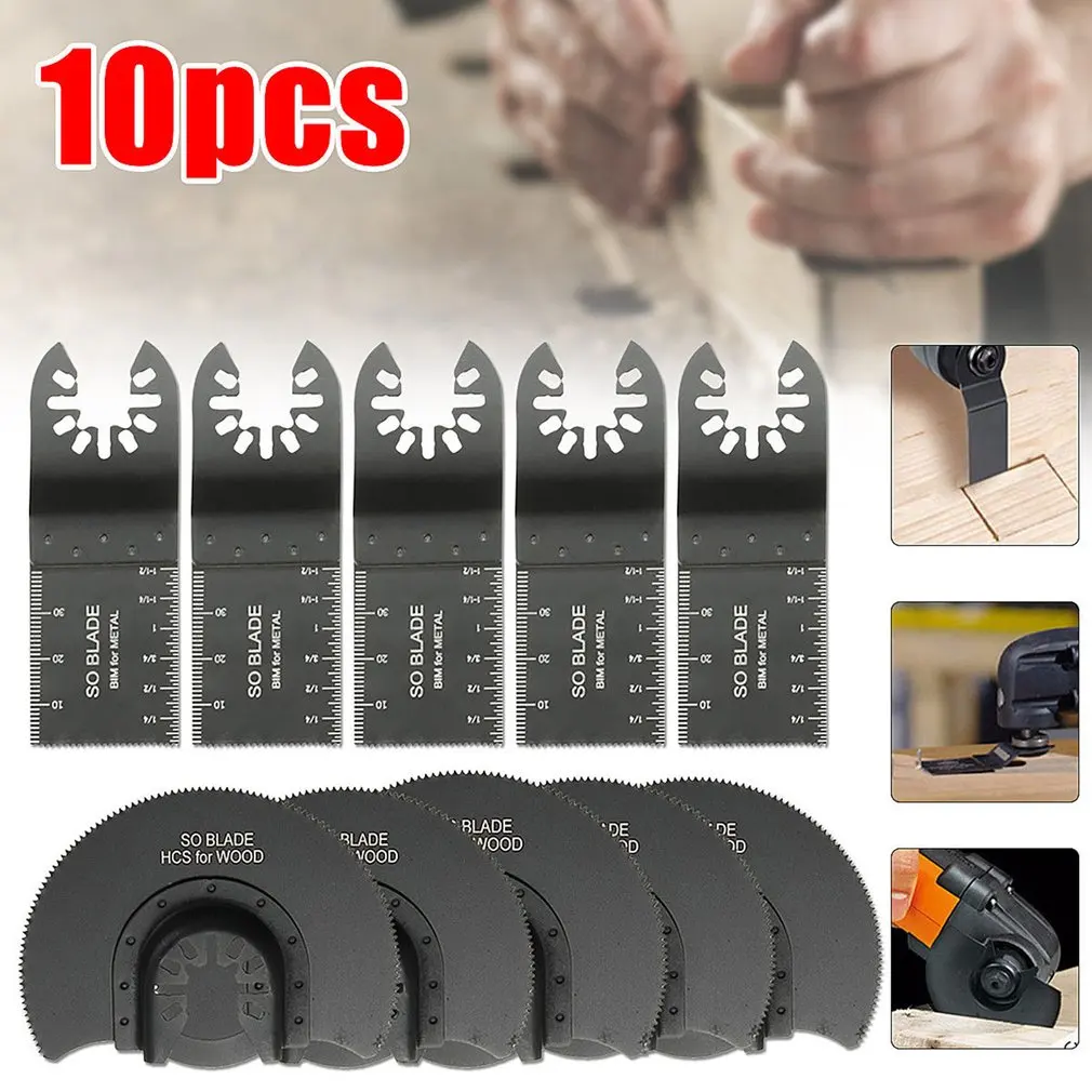 10 pcs Oscillating Saw Blades Multi Tool For Fein MultiMaster Makita Dewalt Poerter Highly