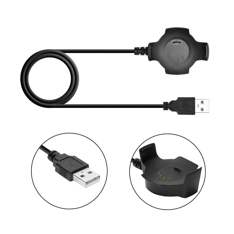

High Quality Smart USB Charging Cable Cradle Charger for Xiaomi Huami Amazfit Smart Watch Cable Length 1M Black