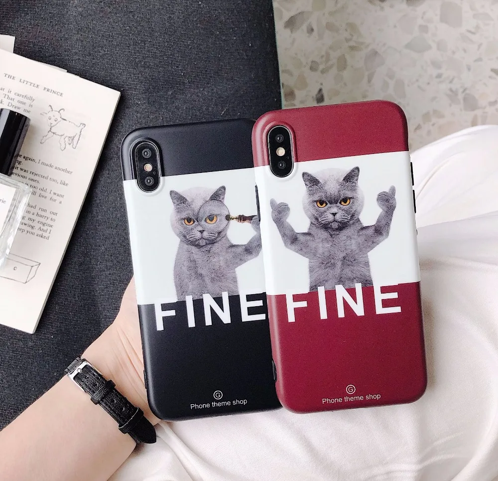 PGSD персональный Чехол для мобильного телефона с кошкой iphone XS MAX XR apple 7/8Plus 6S Мягкий