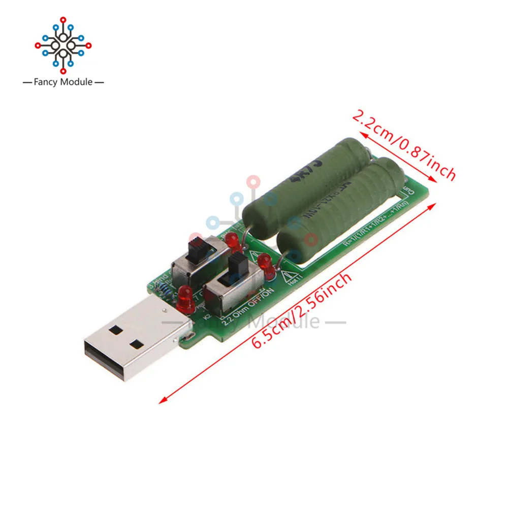 Резистор USB DC электронная нагрузка Регулируемый переключатель 3 в 5 В 1A ток 2A 3A батарея ёмкость разряда Напряжение тестер сопротивление