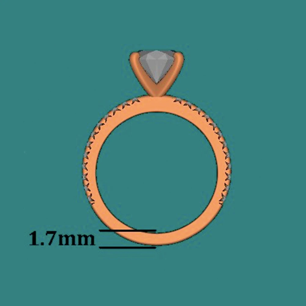 AULEEZE 1.5ct D Цвет Moissanites 14 к кольца из розового золота для женщин обычай ювелирные