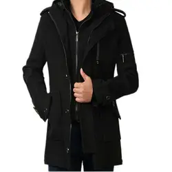 M-4XL зима длинный участок корейской версии самосовершенствование шерстяное пальто 2018 новая волна стиль casual шерстяное пальто