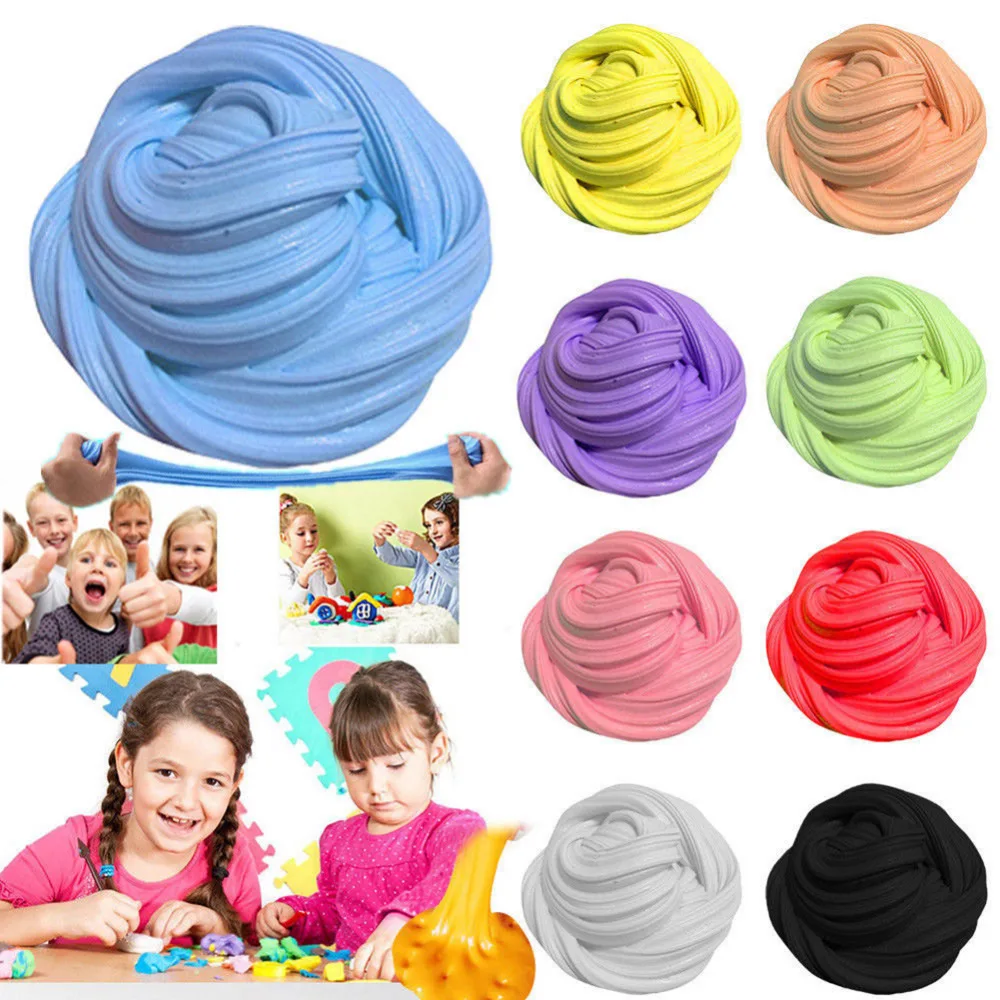 

100ML DIY Fluffy Float Slime Putty Scented Stress - relieving Plasticine Rubber Mud Kid Toy for Playing Games for children gift