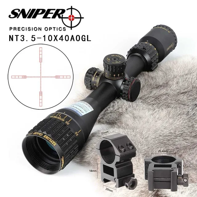 SNIPER NT 3,5-10X40 AOGL охотничьи оптические прицелы, тактические оптические прицелы, пистолетный рефлекторный прицел, голографический прицел - Цвет: 1