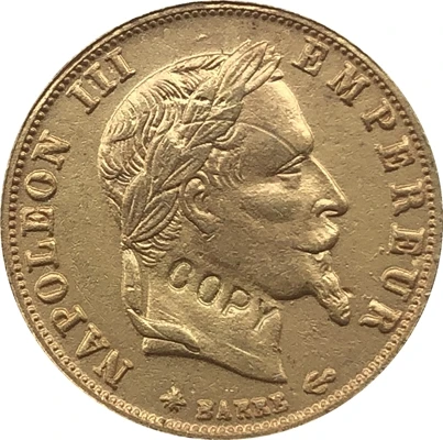 1868 Франция 5 франков-копия монет Наполеона III | Дом и сад