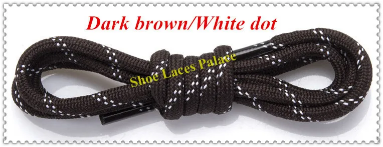 Г. новые шнурки для альпинизма длиной 160 см, круглые туфли с веревками, шнурки для кроссовок, 1 пара, распродажа - Цвет: Dark brown white dot