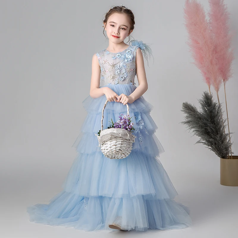 Flower Girls Dresses Party Kids Gowns For Girls Beauty Pageant