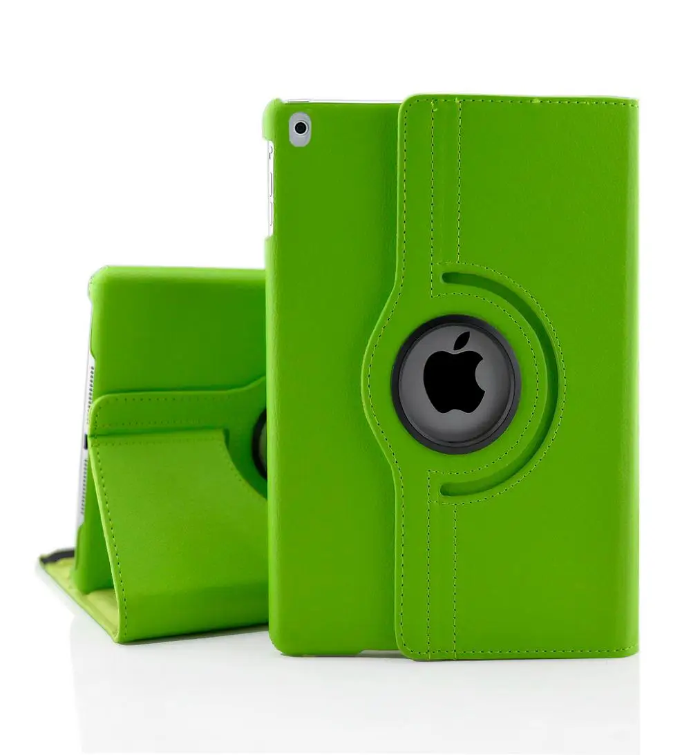 Чехол из искусственной кожи для ipad Pro 9,7: A1673'1674'A1675, зернистый на 360 градусов вращающийся защитный чехол с откидной крышкой-EQHTX - Цвет: Green -360-pro9.7