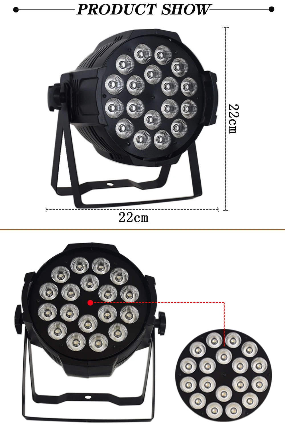 LED 18x12W DJ PAR Light RGBW DMX 512 Disco Projector for Party DJ lighting