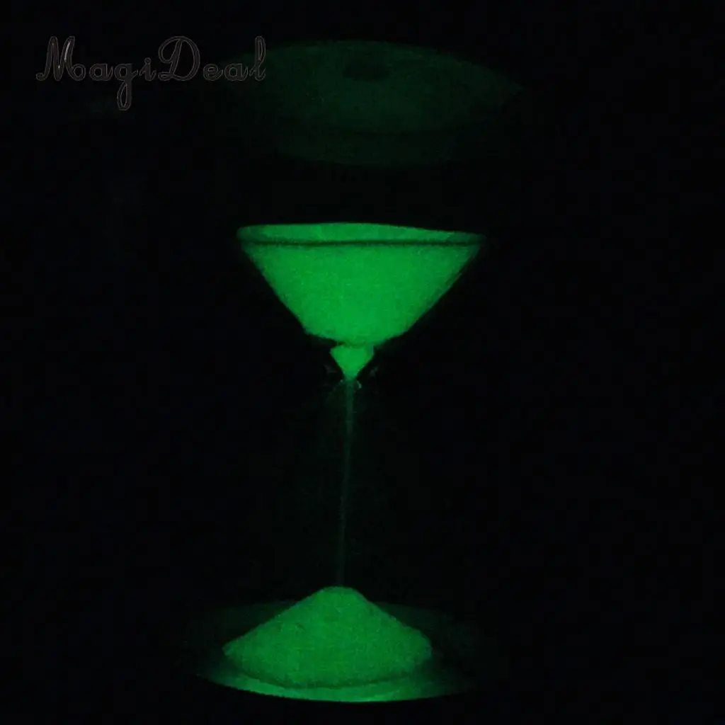  Reading Cooking Exercise Games Timer 3 Mins Luminous Sandglass Round Hourglass Home Office Decor Ornaments Silver	