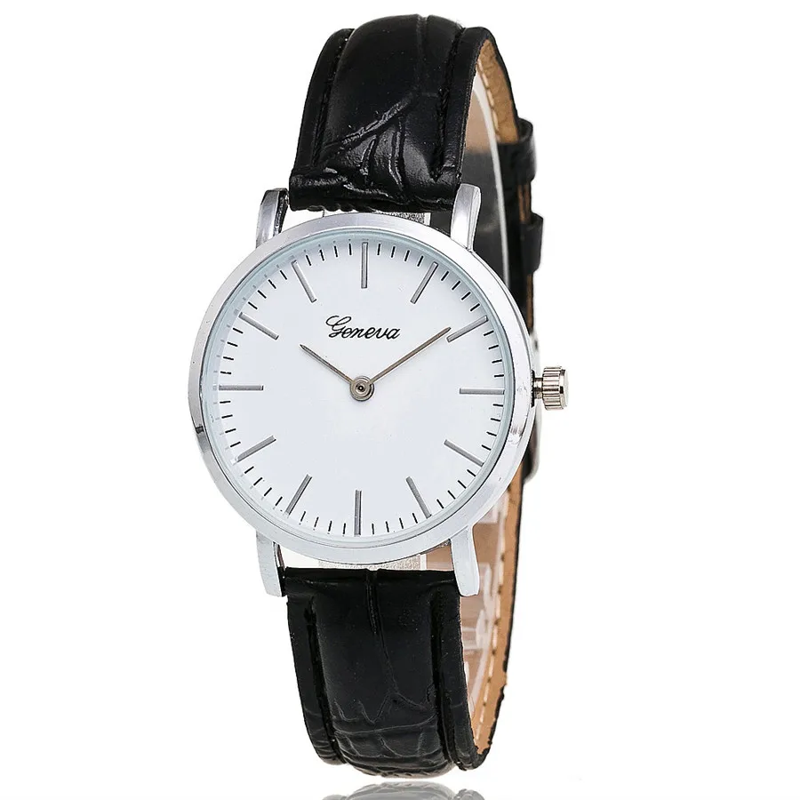 

2016 Fashion Watch Women Leather Wristwatch Geneva Watch Ladies Casual Quartz Watch Relogio Feminino Montre Femme Gift 1993