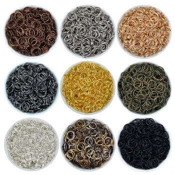 

200pcs/lot 4/6/8/10mm Open Jump Rings Bronze/Gunblack/Gold/Silver/Rhodium plated Link Loops for DIY Jewelry Connector Making