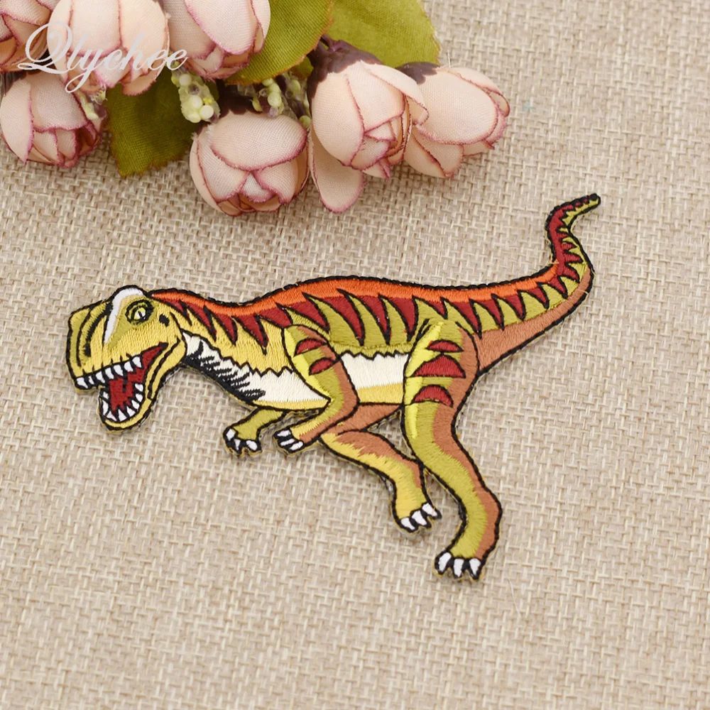 

Lychee Cartoon Multi Color Animals Dinosaur Embroidery Patches DIY Handmade Craft Iron On Clothes Decor Cloth Badge