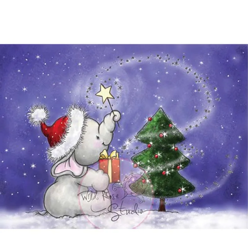 

2019 new Transparent Clear Silicone Stamp Set for DIY Scrapbooking/Photo Album Card Making Decorative Christmas Elephant