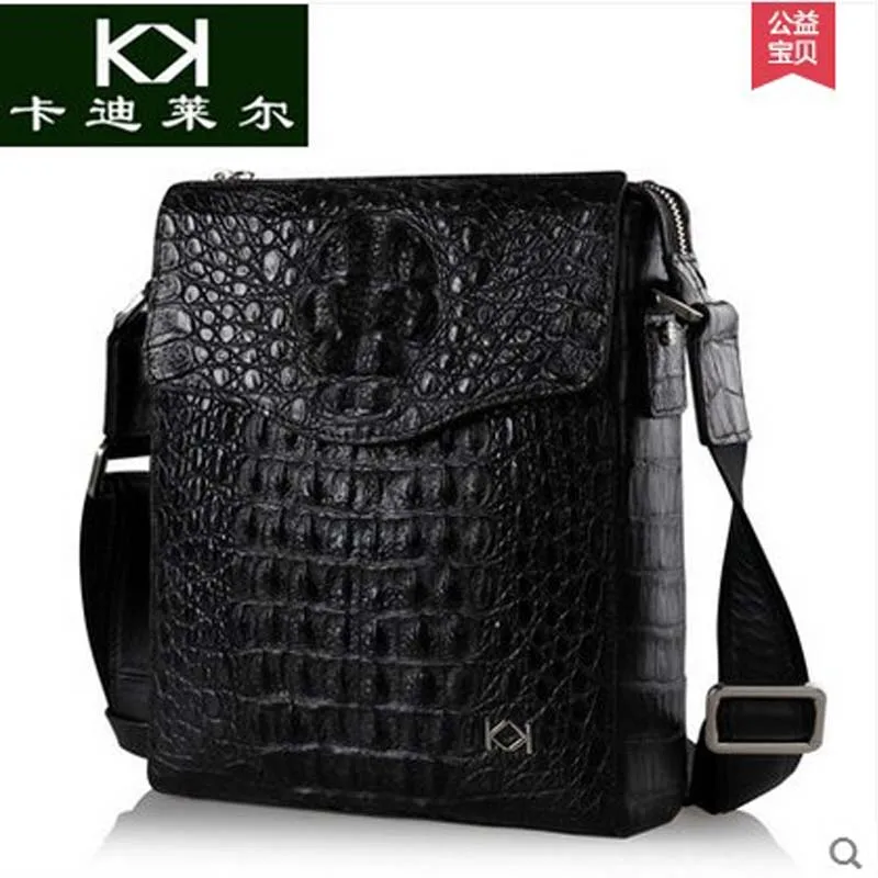 

KADILER 2018 new hot free shipping crocodile single shoulder bag male business men bags inclined shoulder bag