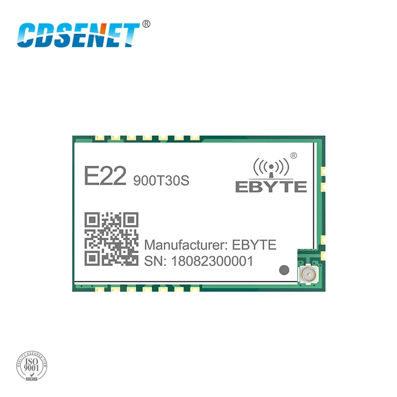 SX1262 LoRa 868MHz 915MHz 30dBm SMD беспроводной приемопередатчик E22-900T30S IPEX отверстие для штампа 1W дальние расстояния TCXO передатчик приемник