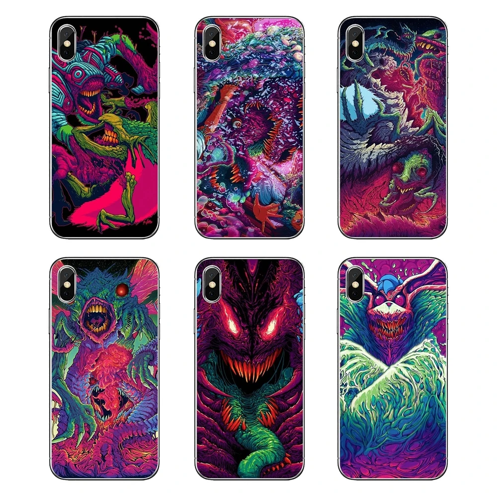 

For LG G7 Q6 Q7 Q8 Q9 V30 X Power 2 3 For OnePlus 3T 5T 6T Transparent Soft Shell Covers Hyper Beast Csgo Pattern Printed