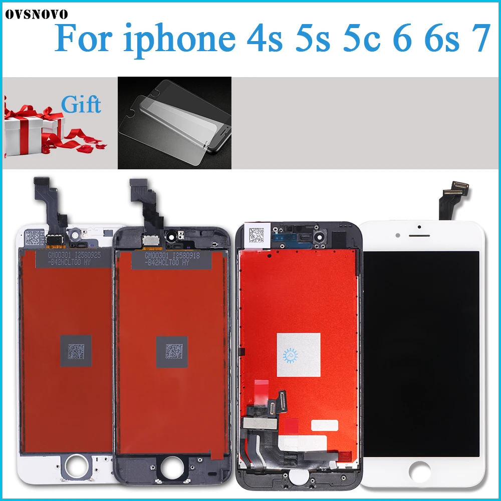 ЖК дисплей без битых пикселей для iPhone 6S 6 черный дигитайзер сенсорного экрана в
