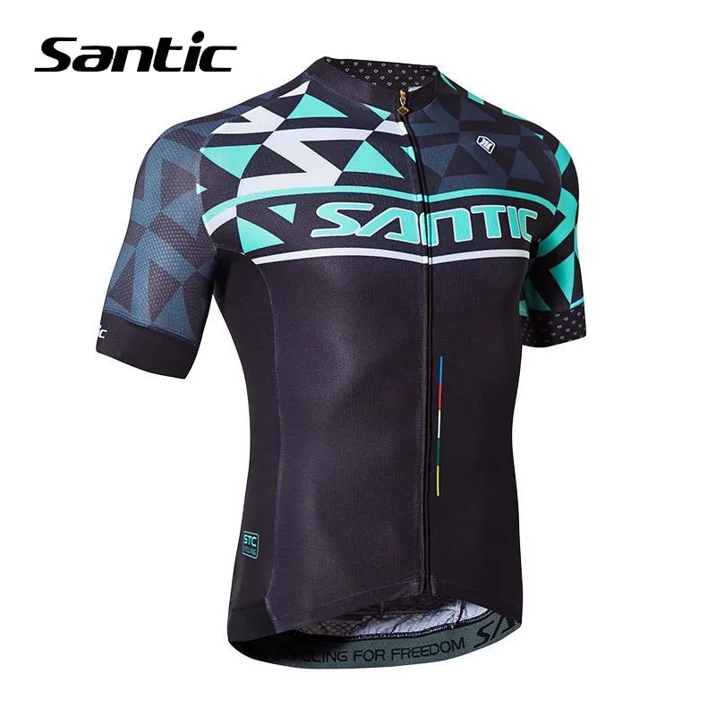 

Santic Summer Road Mountain Bike Jersey Men Short Sleeve Cycling Jersey 2019 Ultralight Breathable Bicycle Clothing Ciclismo