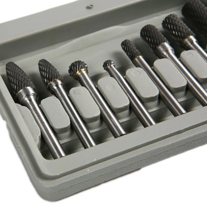8pcs tungsten carbide rotating burr set tungsten steel grinding head rotating eight-piece handle rotating tool