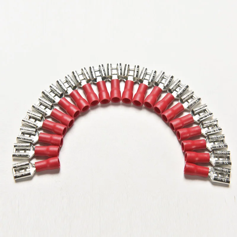 20PCS Splice Wire Connector Insulated Female Crimp Spade Terminal Electrical Crimp Terminal 16