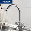 LEDEME Смеситель для кухни с гайкой латунь Цвет: хром L4311-2 ► Фото 1/6