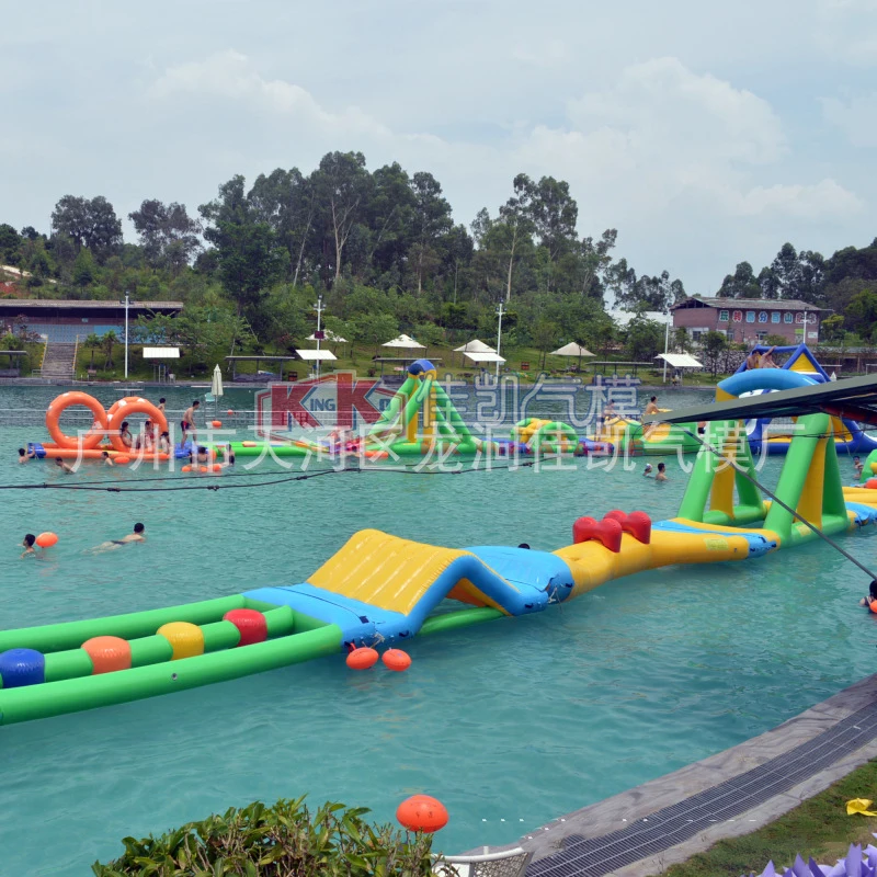 Inflatable water floating channel