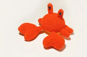 

Crochet crab Doll Gift toy rattle toy and doll funny gift for birthday or baby