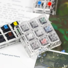 9 Cherry MX переключатели прибор для проверки Клавиатуры Комплект прозрачные брелки пробоотборник PCB механическая клавиатура полупрозрачные брелоки тестирование инструмент уплотнительное кольцо