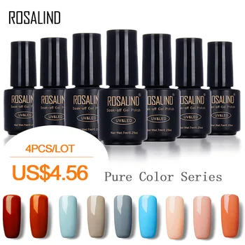 

ROSALIND (4PCS/Lot) 7 ML 68 Colors to choose Nail Gel Polish Long-Lasting Soak Off Art Gel Nail Polishes Lacquer Gel Set & Kits