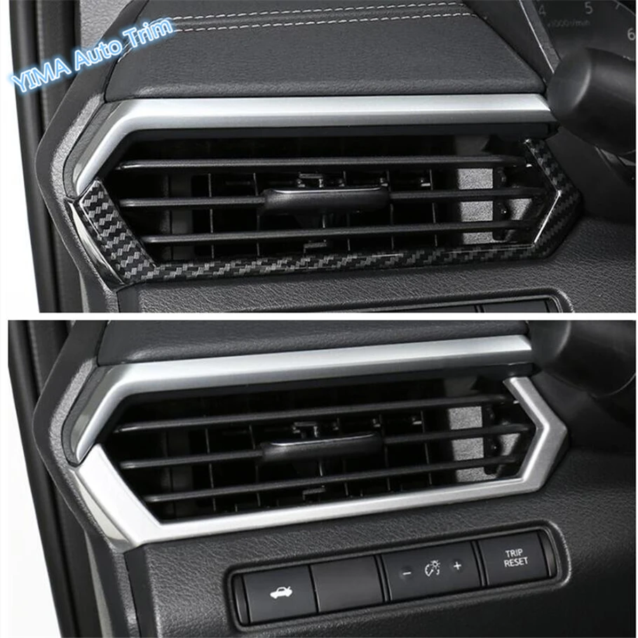 

Lapetus Auto Styling Side Air Condition AC Outlet Vent Strip Cover Trim Matte Carbon Fiber ABS Fit For Nissan Teana Altima 2019