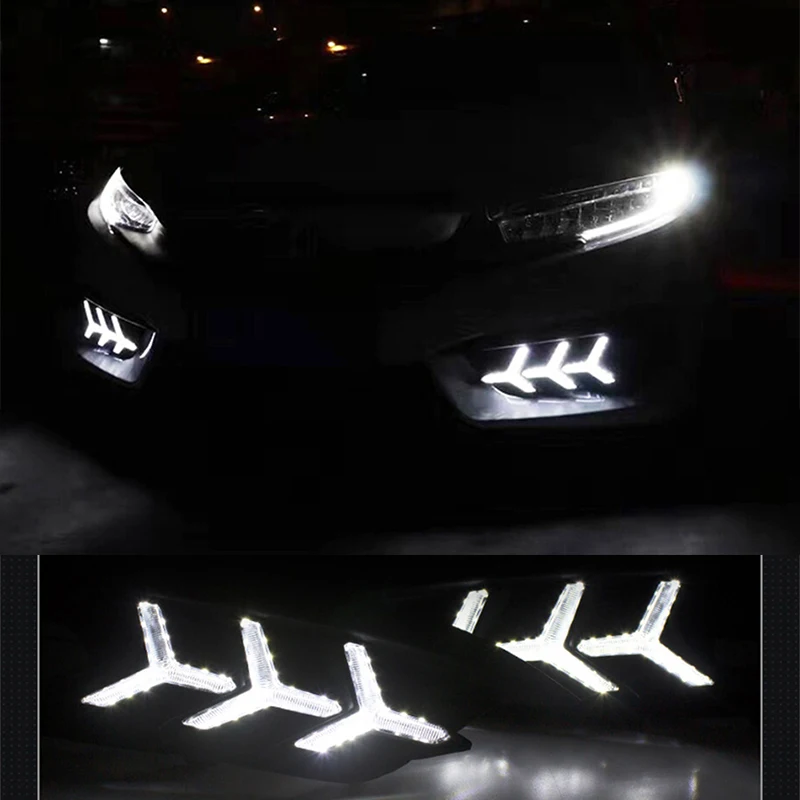 ROADOT-Car-drl-led-For-Honda-Civci-10th-2016-2017-2018-Daytime-Running-Lights-With-Fog (4)
