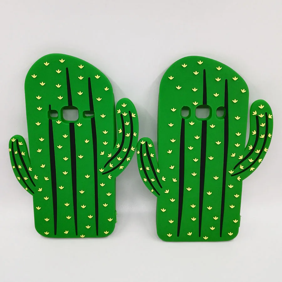 

Rubber Silicon Phone Case Cover For Samsung Galaxy S7 Edge Note 5 2015 J7 J5 J3 2016 Capa 3D Cactus Coque For iPhone 6 6S 7 Plus