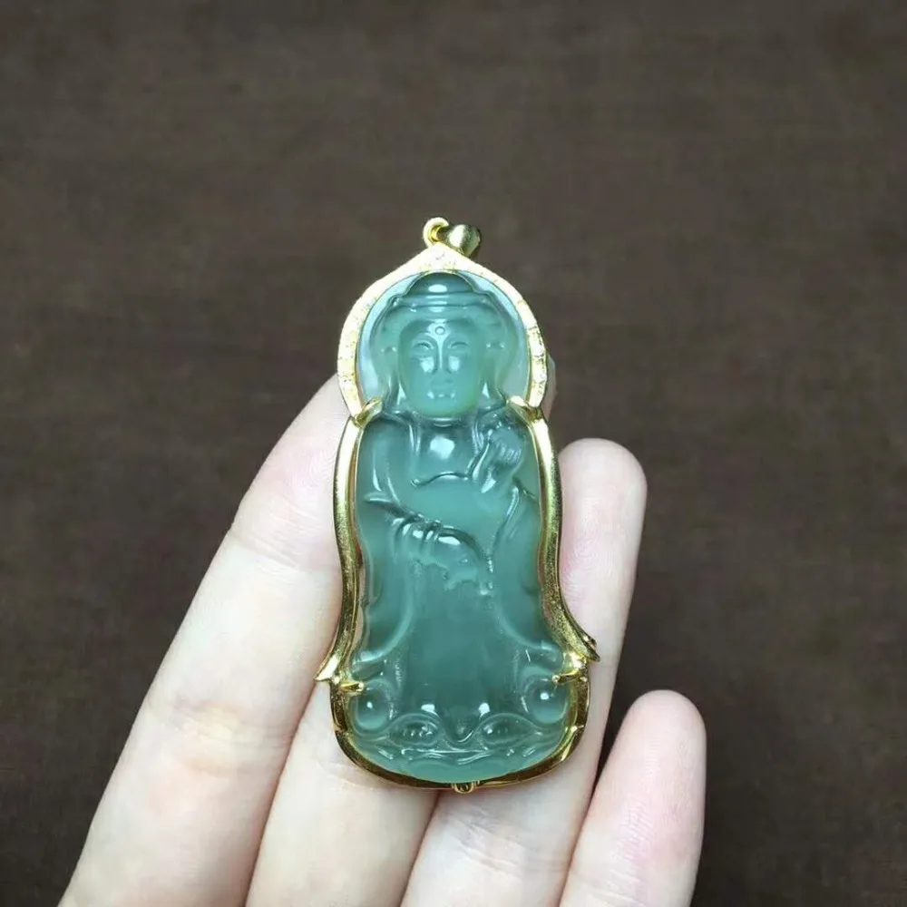J03#Hetian jade jade cat eye pendant 