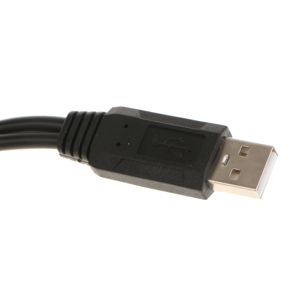 MagiDeal USB 2.0 Male To Dual USB Female Jack Y Splitter Hub Power Cord Adapter Cable