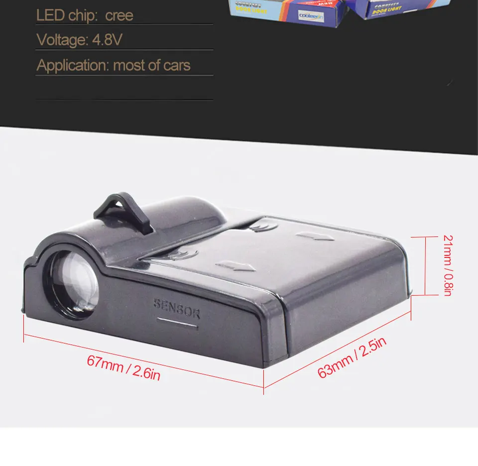 Светодиодный светильник с мультипликационным логотипом Бэтменом на батарейках, 3D лазерный проектор, Автомобильный декоративный светильник