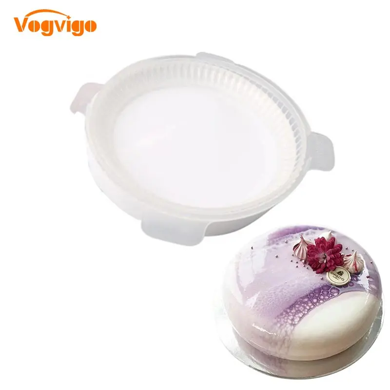 

VOGVIGO Round Shaped Flat Top Cake Mold Chocolate Mousse Silicone Mold Tray Pastry Confectionery Mould Pan Dessert Baking Tools