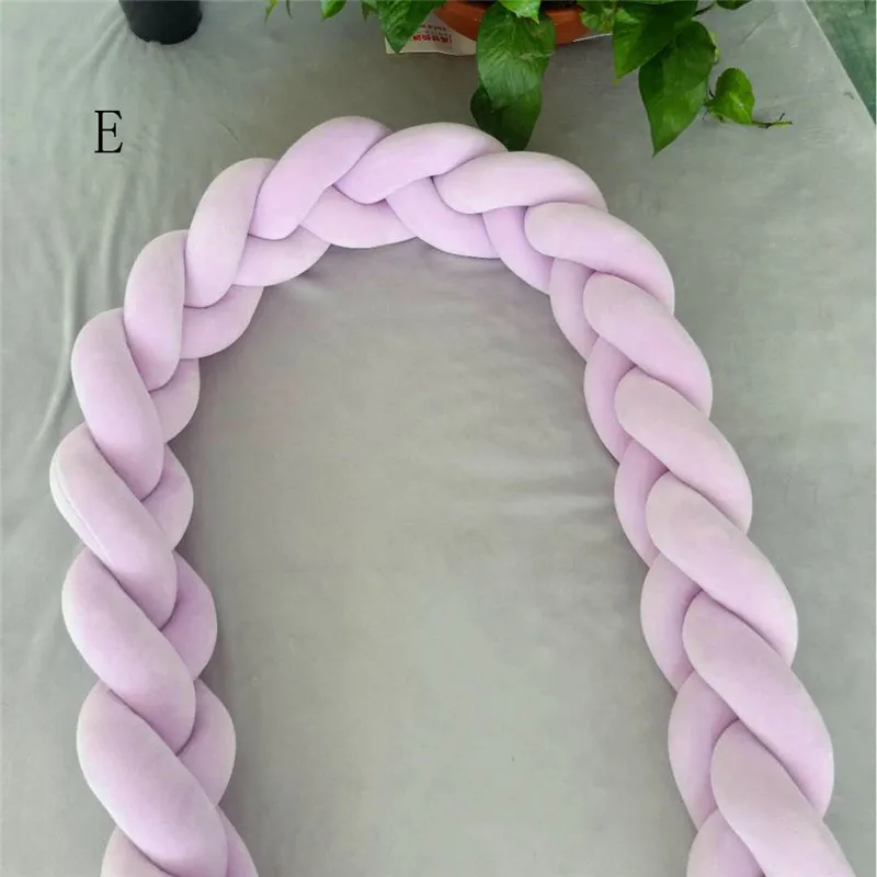 Crib enclosure Anti-collision Baby Colorful Soft Knot Pillow Braided Crib Bumper Decorative Bedding Cushion #4j11 (52)