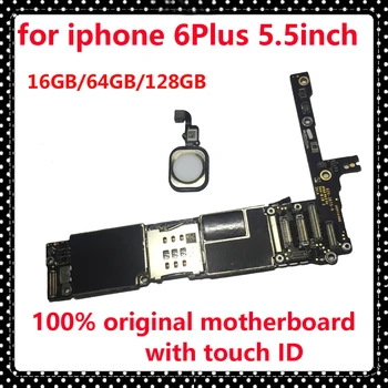 

for iphone 6Plus 6 Plus motherboard with / without touch ID free iCloud 16GB 64GB 128GB original IOS system unlocked mainboard