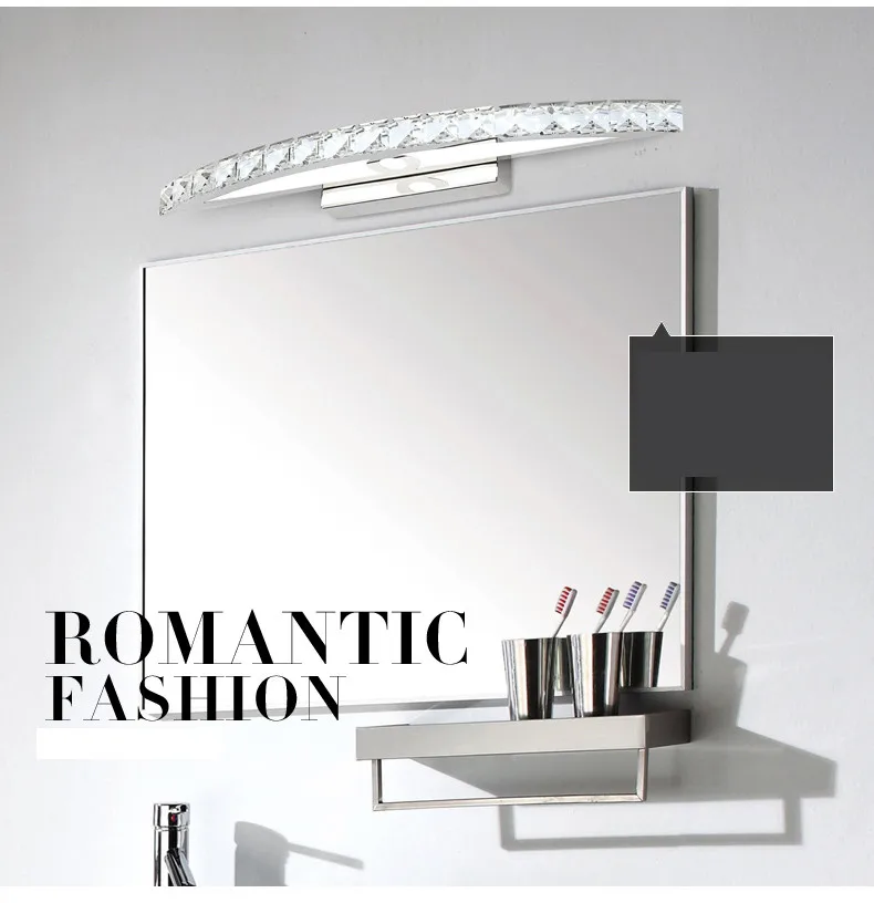 540 мм Хрустальный Светильник для ванной 85-265 в 15 Вт светодиодный настенный светильник-бра над зеркалом для спальни, туалета, макияж, светильник ing