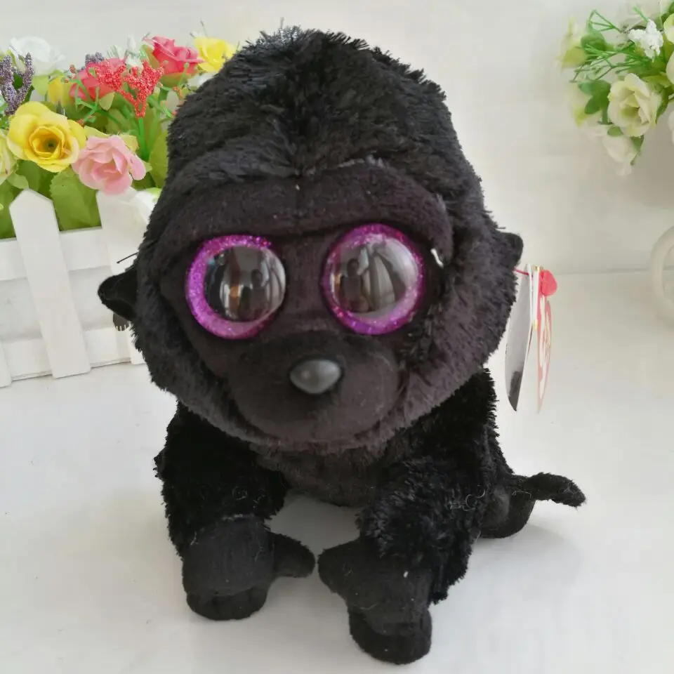 Джордж гориллы шимпанзе Ty Beanie Боос 1 шт. 15 см большие глаза Плюшевые Игрушечные лошадки мягкие детские игрушки мягкие игрушки